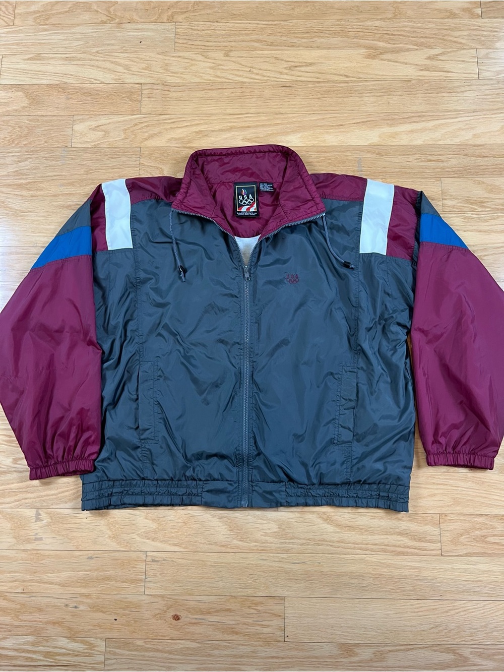 Vintage 90s USA Olympics Windbreaker Jacket JCPenney Colorblock XL